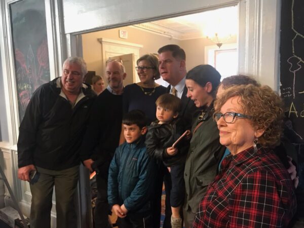 AHF and Brighton community members with Mayor Marty Walsh.